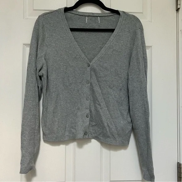 Grey Cropped Cardigan - Picture 2 of 6